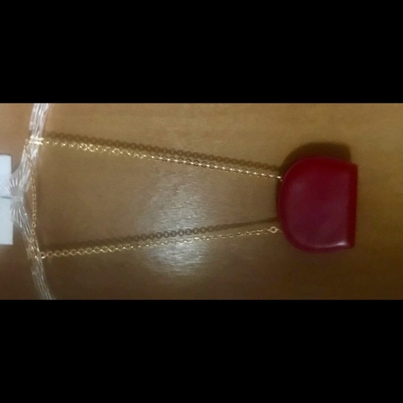 Red Salvatore Ferragamo Small Gancini Bag Gold Tone Original Owner Holiday - Picture 13 of 16